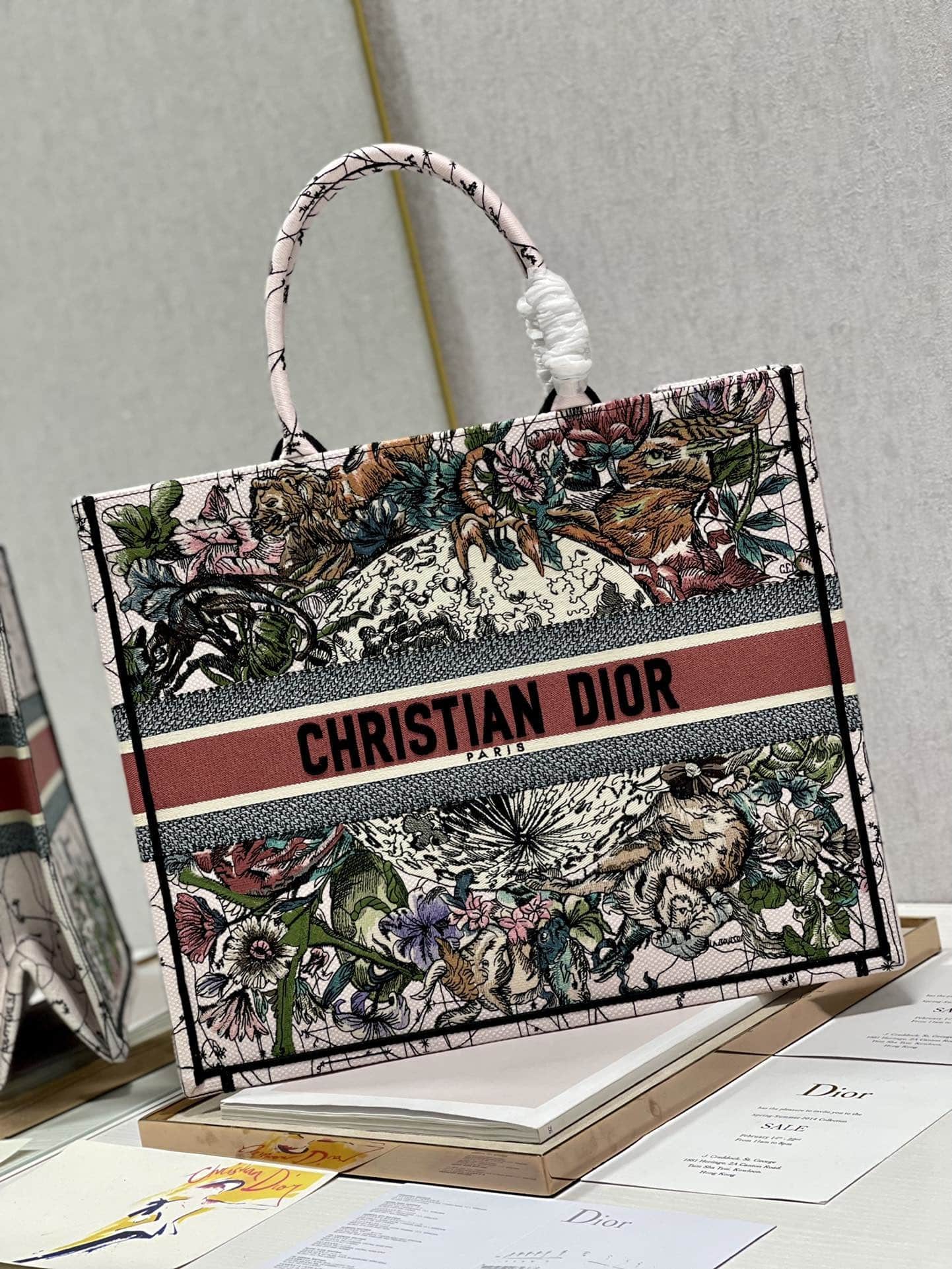 1:1 Replica Christian Dior Large Dior Book Tote Multicolor Dior Constellation Embroidery, Multicolor, For Women Women’s Handbags, Shoulder Bags, 42cm CD - Image 3