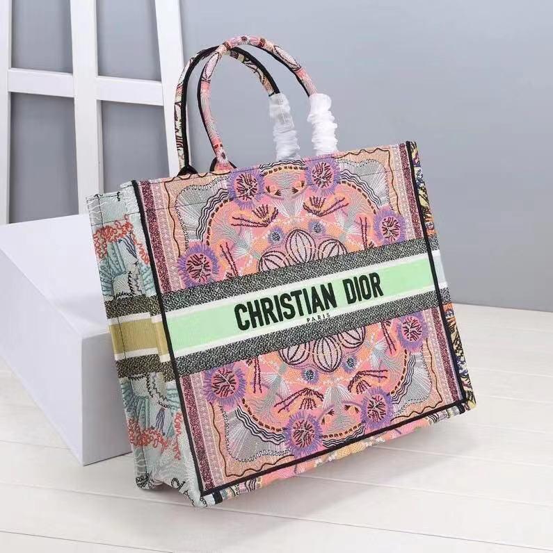1:1 Replica Christian Dior Large Dior Book Tote Multicolor Dior In Lights Embroidery, Pink Multicolor, For Women Women’s Handbags, Shoulder Bags, 42cm CD 4 1:1 Replica Christian Dior Large Dior Book Tote Multicolor Dior In Lights Embroidery, Pink Multicolor, For Women Women’s Handbags, Shoulder Bags, 42cm CD - Image 4