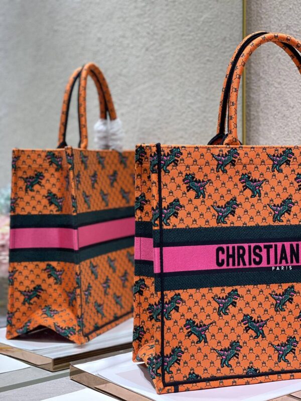 1:1 Replica Christian Dior Large Dior Book Tote Orange Multicolor, For Women, Women’s Handbags 16.5in/42cm CD