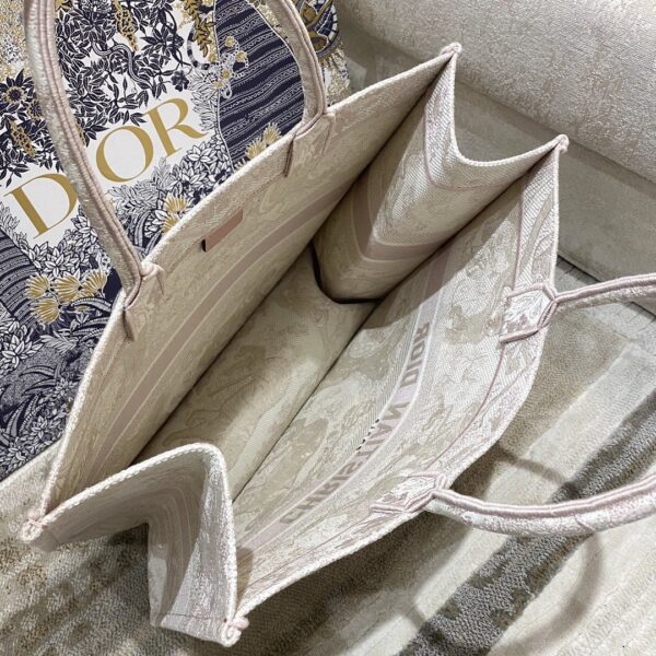 1:1 Replica Christian Dior Large Dior Book Tote Pink Toile de Jouy Embroidery, Light Pink, For Women Women’s Handbags, 42cm CD M1286ZTDT_M956