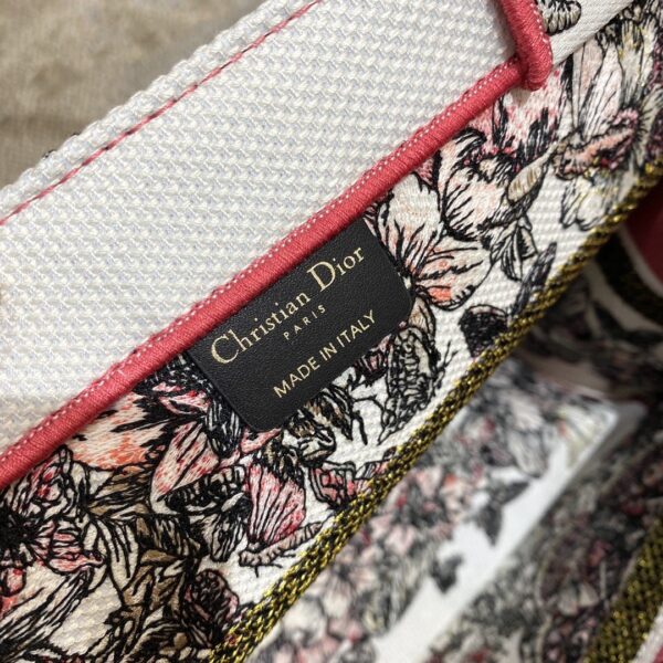 1:1 Replica Christian Dior Medium Dior Book Tote Multicolor Butterfly Embroidery, Red/White, For Women Women’s Handbags, 36cm CD