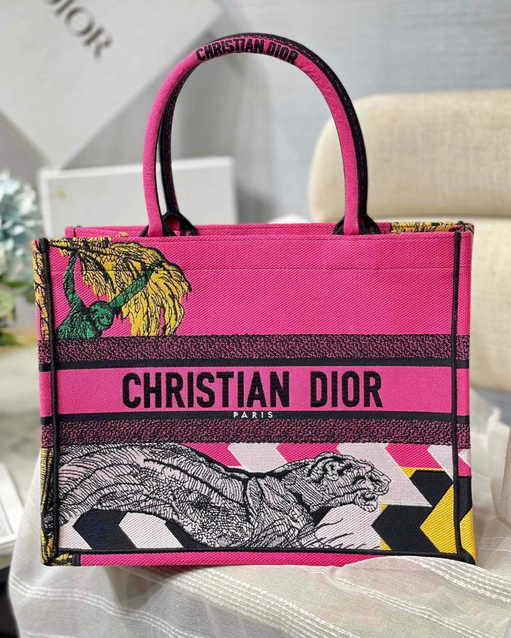 1:1 Replica Christian Dior Medium Dior Book Tote Pink, For Women, Women’s Handbags 14in/36cm CD