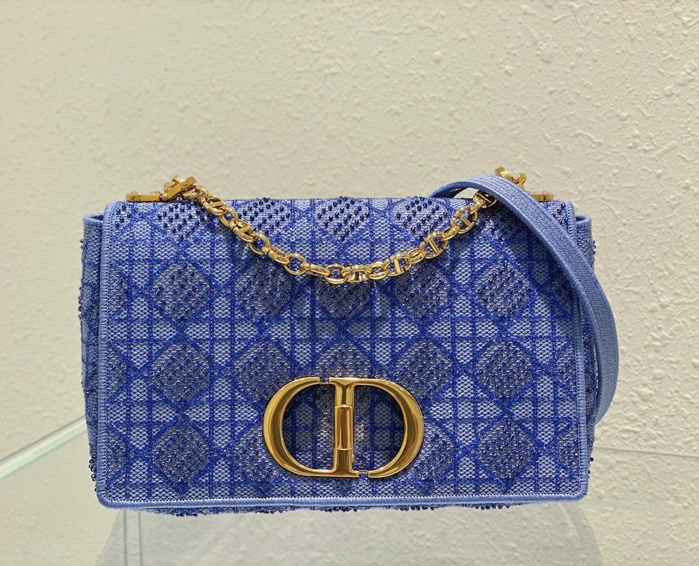 1:1 Replica Christian Dior Medium Dior Caro Bag Blue, For Women, Women’s Handbags 27.5cm/10.8in CD