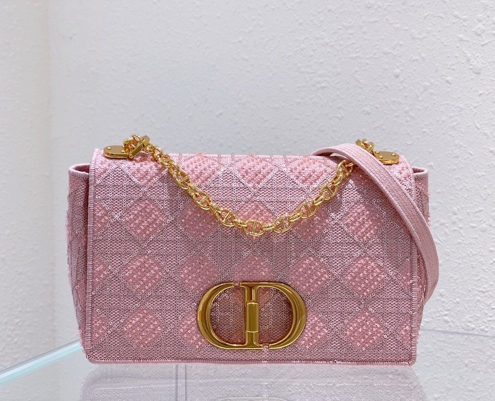 1:1 Replica Christian Dior Medium Dior Caro Bag Pink, For Women, Women’s Handbags 27.5cm/10.8in CD