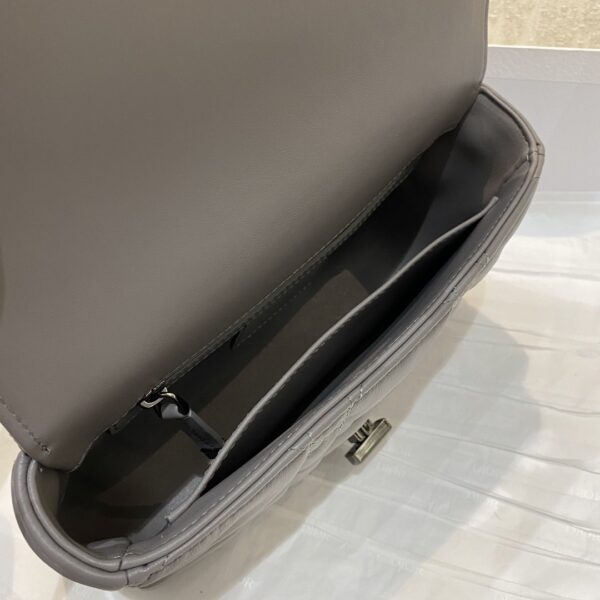 1:1 Replica Christian Dior Mini Dior Caro Bag Gray Padded Macrocannage, Gray, For Women Women’s Handbags, Crossbody Bags, 20cm CD