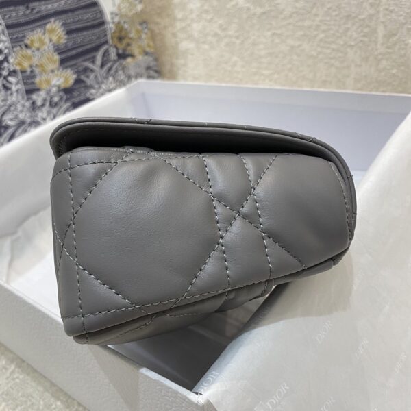 1:1 Replica Christian Dior Mini Dior Caro Bag Gray Padded Macrocannage, Gray, For Women Women’s Handbags, Crossbody Bags, 20cm CD