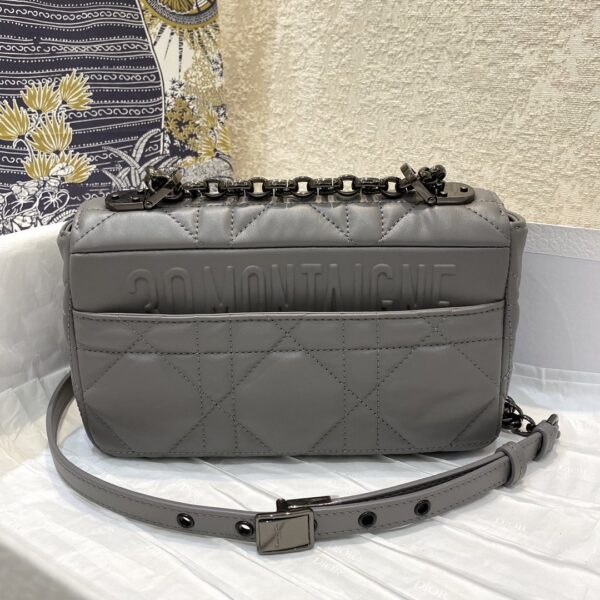 1:1 Replica Christian Dior Mini Dior Caro Bag Gray Padded Macrocannage, Gray, For Women Women’s Handbags, Crossbody Bags, 20cm CD