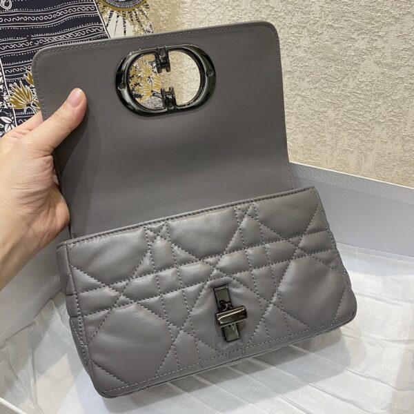 1:1 Replica Christian Dior Mini Dior Caro Bag Gray Padded Macrocannage, Gray, For Women Women’s Handbags, Crossbody Bags, 20cm CD