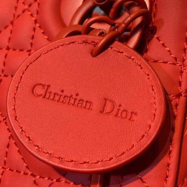 1:1 Replica Christian Dior Mini Lady Dior Bag with Chain Matte Hardware Spring/Summer Collection, Red , For Women Women’s Handbags, 18cm CD