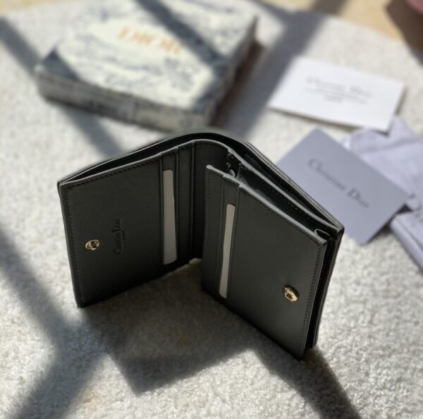 1:1 Replica Christian Dior Mini Lady Dior Wallet Grey For Women, Women's Wallet 4.5in/11cm CD