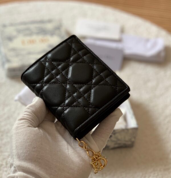 1:1 Replica Christian Dior Mini Lady Dior Wallet Grey For Women, Women's Wallet 4.5in/11cm CD