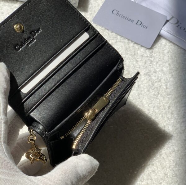 1:1 Replica Christian Dior Mini Lady Dior Wallet Grey For Women, Women's Wallet 4.5in/11cm CD