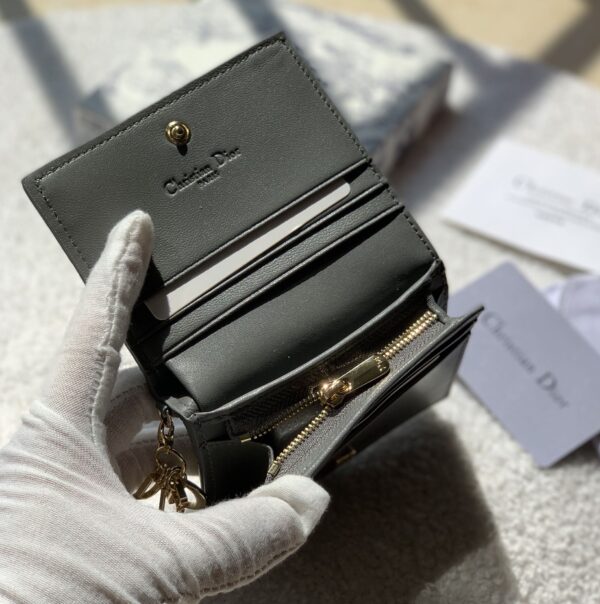 1:1 Replica Christian Dior Mini Lady Dior Wallet Grey For Women, Women's Wallet 4.5in/11cm CD