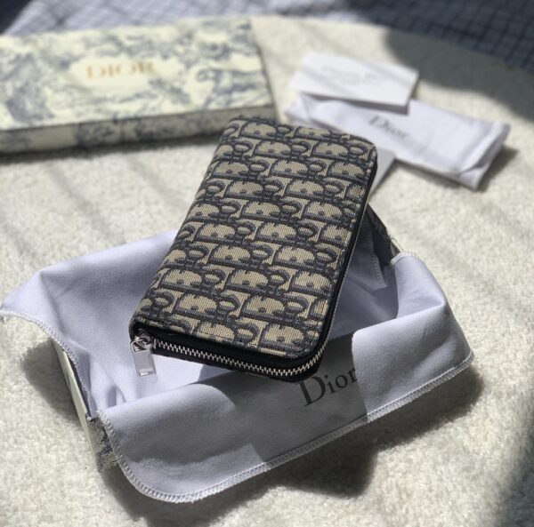 1:1 Replica Christian Dior Oblique Brown Clutch Women's Wallet 20cm/7.8in CD