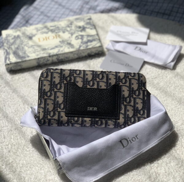 1:1 Replica Christian Dior Oblique Brown Clutch Women's Wallet 20cm/7.8in CD
