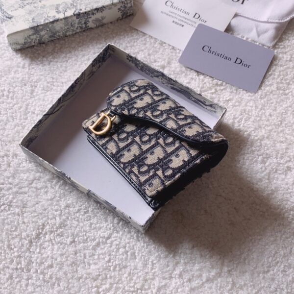 1:1 Replica Christian Dior Oblique Saddle Begie Wallet 11cm