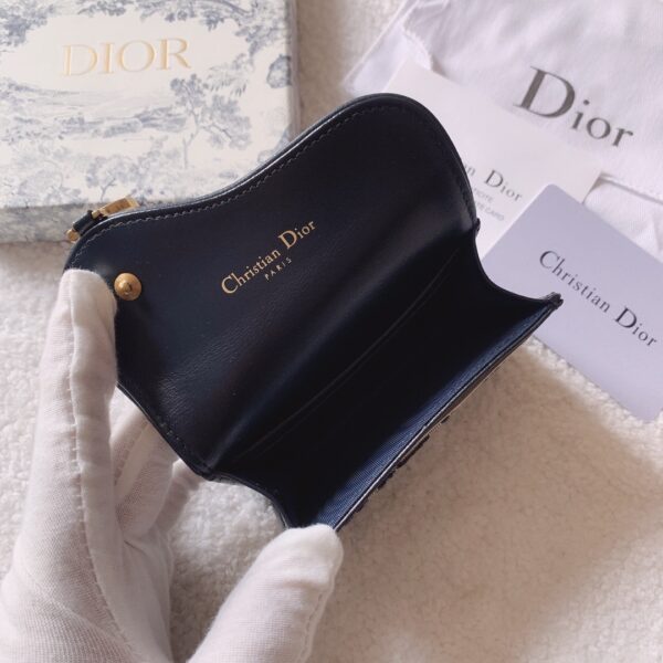 1:1 Replica Christian Dior Oblique Saddle Begie Wallet 11cm
