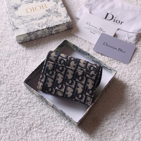 1:1 Replica Christian Dior Oblique Saddle Begie Wallet 11cm