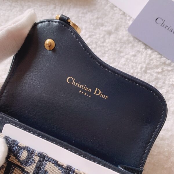 1:1 Replica Christian Dior Oblique Saddle Begie Wallet 11cm