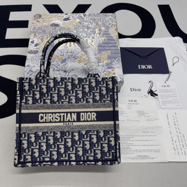 1:1 Replica Christian Dior Small Dior Book Tote Blue, For Women, Women’s Handbags 26.5cm/10.5in CD M1265ZRIW_M928