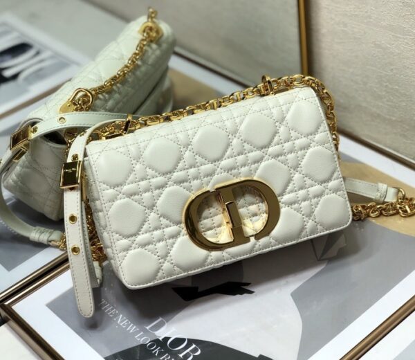 1:1 Replica Christian Dior Small Dior Caro Bag, White, For Women Women’s Handbags, Shoulder Bags, Crossbody Bags, 20cm CD M9241UWHC_M35U