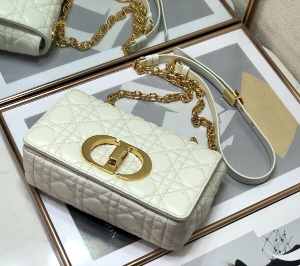 1:1 Replica Christian Dior Small Dior Caro Bag, White, For Women Women’s Handbags, Shoulder Bags, Crossbody Bags, 20cm CD M9241UWHC_M35U