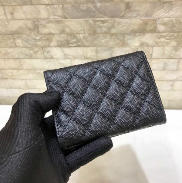 1:1 Replica CO-CO Chanel Flap Card Holder Wallet With Gold Toned Hardware 11cm