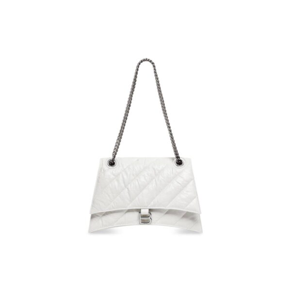 Crush Medium Chain Bag Quilted In Optic White For Women 12.2in/31cm 716393210J09001