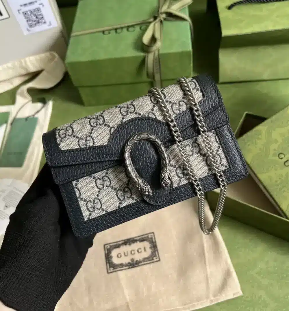 1:1 Replica Dionysus GG Super Mini Bag Beige And Blue GG Supreme Canvas For Women 6.5in/17cm 476432 UN3BN 1274