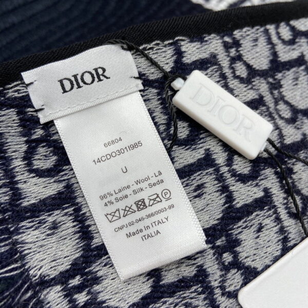 Dior Oblique University Reversible Scarf Blue 79in/200cm