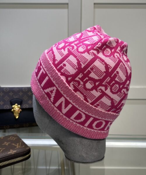 Dior Pompom Beanie In Pink