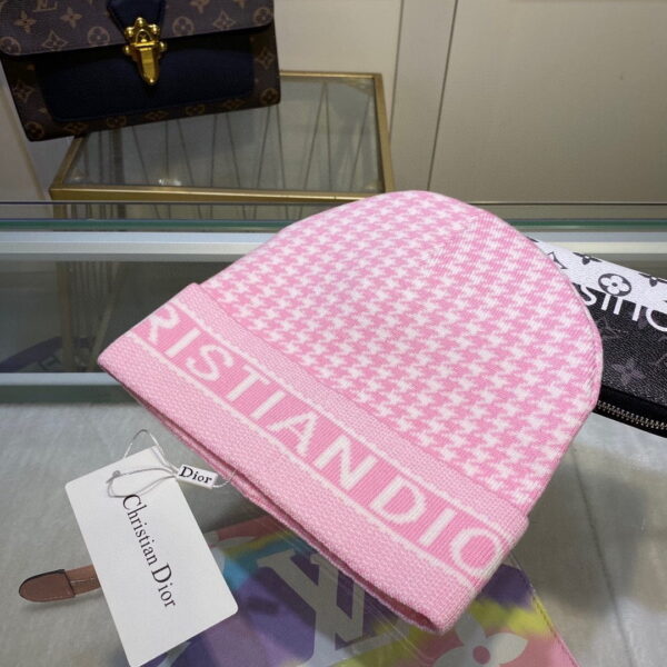 Dior Pompom Beanie In Pink