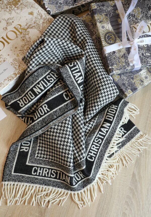 Dior Shawl Square Silk Long Neck Winter Wool Scarf 150cm/59in 
