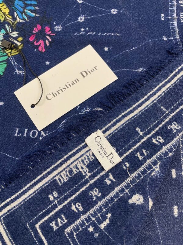 Dior Zodiac 90 Square Navy Blue Silk Twill Scarf 110cm/43in 15ZOD090I607_C540 