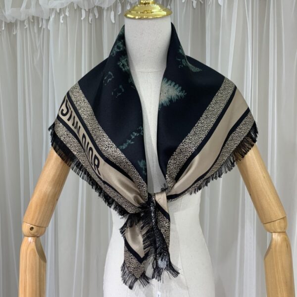 Dior Zodiac Fantastico 90 Square Scarf Blue/Brown 35in/90cm