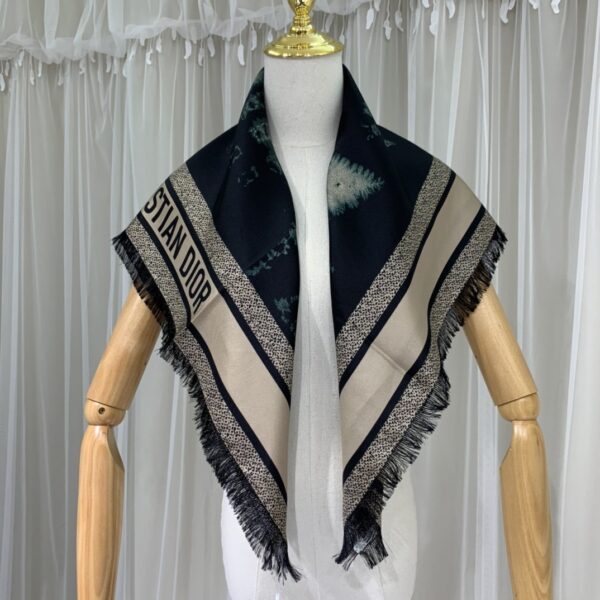 Dior Zodiac Fantastico 90 Square Scarf Blue/Brown 35in/90cm