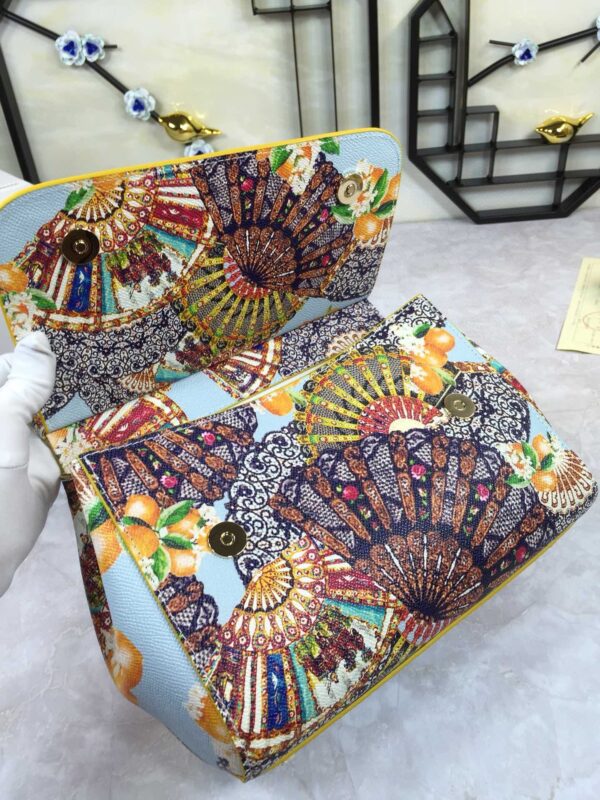 Dolce & Gabbana 90s Sicily Bag With Logo Print Multicolor For Women 10.2in/26cm DG