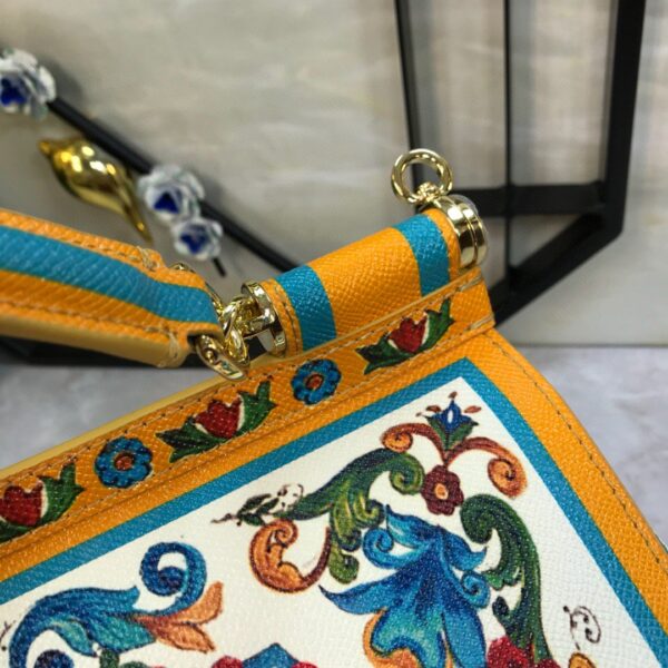 Dolce & Gabbana 90s Sicily Bag With Logo Print Multicolor For Women 10.2in/26cm DG