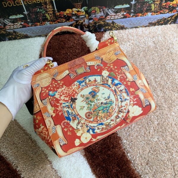 Dolce & Gabbana 90s Sicily Bag With Logo Print Multicolor For Women 10.2in/26cm DG