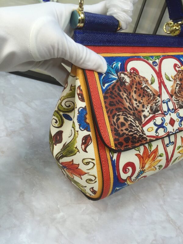 Dolce & Gabbana 90s Sicily Bag With Logo Print Multicolor For Women 10.2in/26cm DG