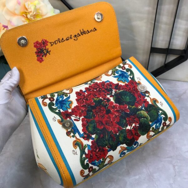 Dolce & Gabbana 90s Sicily Bag With Logo Print Multicolor For Women 10.2in/26cm DG