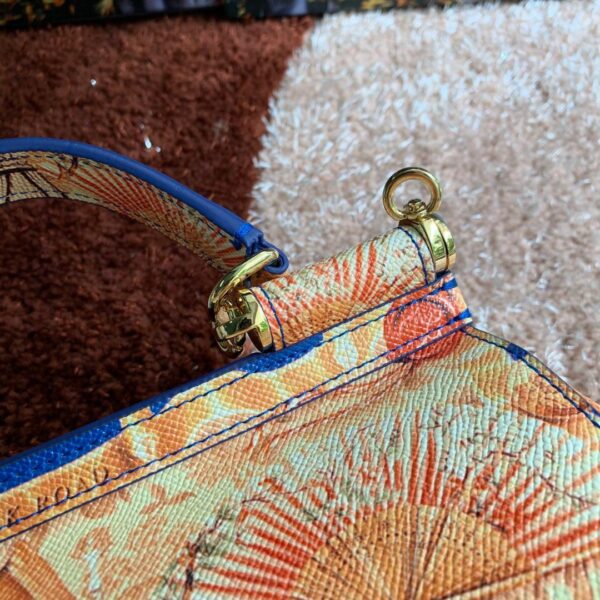 Dolce & Gabbana 90s Sicily Bag With Logo Print Multicolor For Women 10.2in/26cm DG