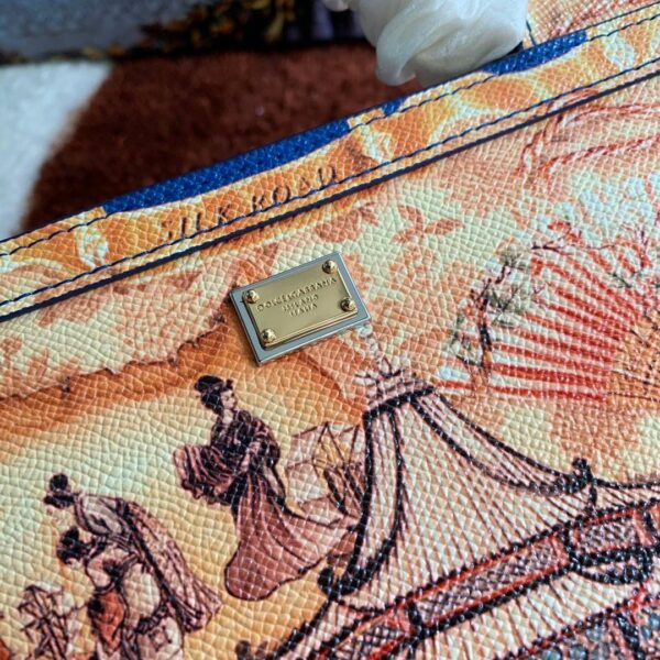 Dolce & Gabbana 90s Sicily Bag With Logo Print Multicolor For Women 10.2in/26cm DG