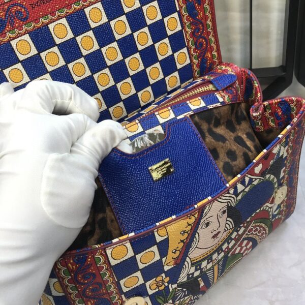 Dolce & Gabbana 90s Sicily Bag With Logo Print Multicolor For Women 10.2in/26cm DG