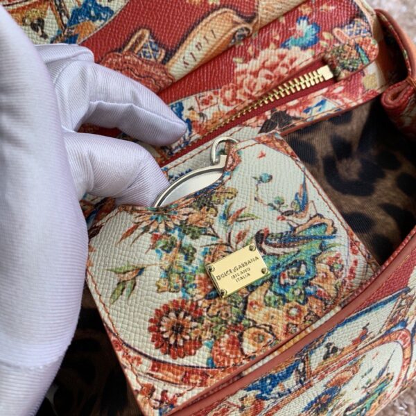 Dolce & Gabbana 90s Sicily Bag With Logo Print Multicolor For Women 10.2in/26cm DG