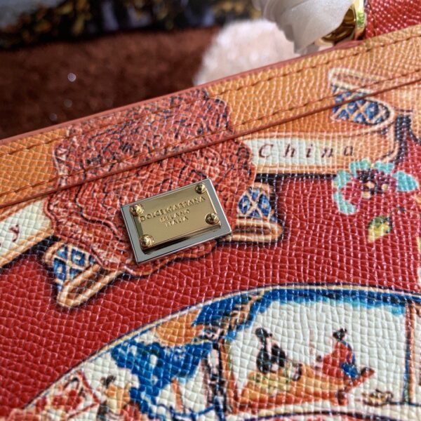 Dolce & Gabbana 90s Sicily Bag With Logo Print Multicolor For Women 10.2in/26cm DG