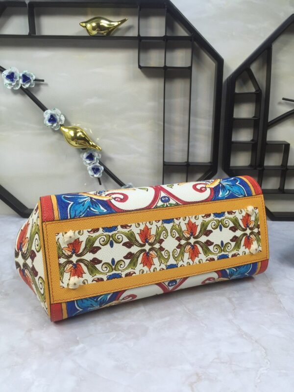 Dolce & Gabbana 90s Sicily Bag With Logo Print Multicolor For Women 10.2in/26cm DG