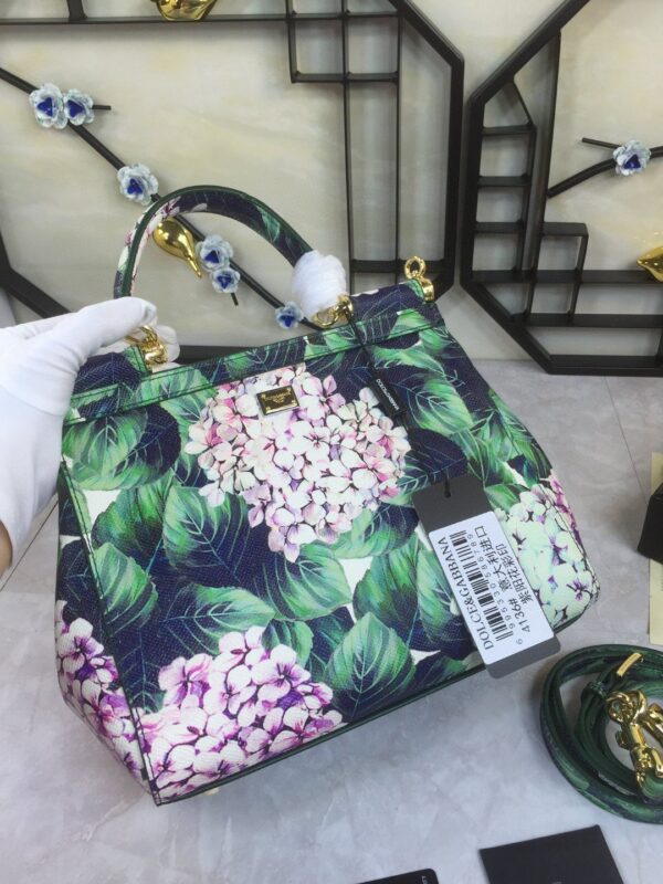 Dolce & Gabbana 90s Sicily Bag With Logo Print Multicolor For Women 10.2in/26cm DG