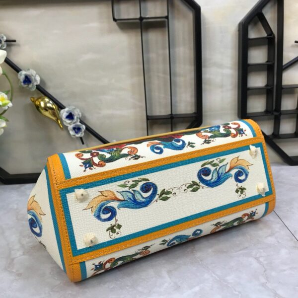 Dolce & Gabbana 90s Sicily Bag With Logo Print Multicolor For Women 10.2in/26cm DG