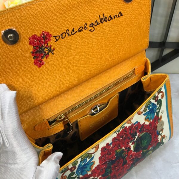 Dolce & Gabbana 90s Sicily Bag With Logo Print Multicolor For Women 10.2in/26cm DG